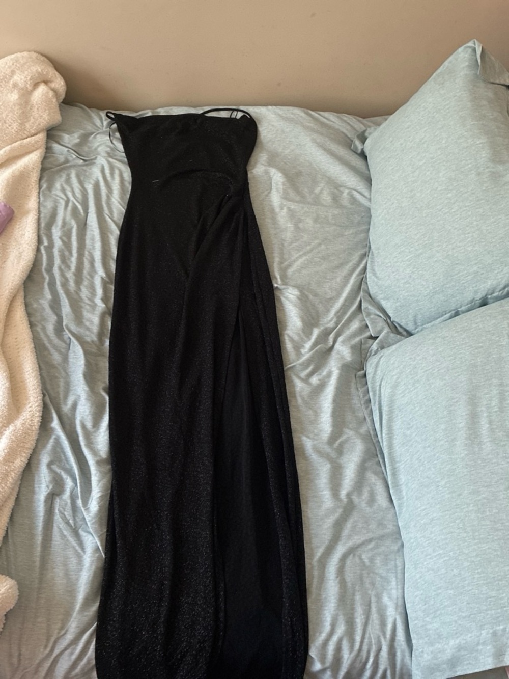 Windsor Black Sparkle Strapless Prom Gown